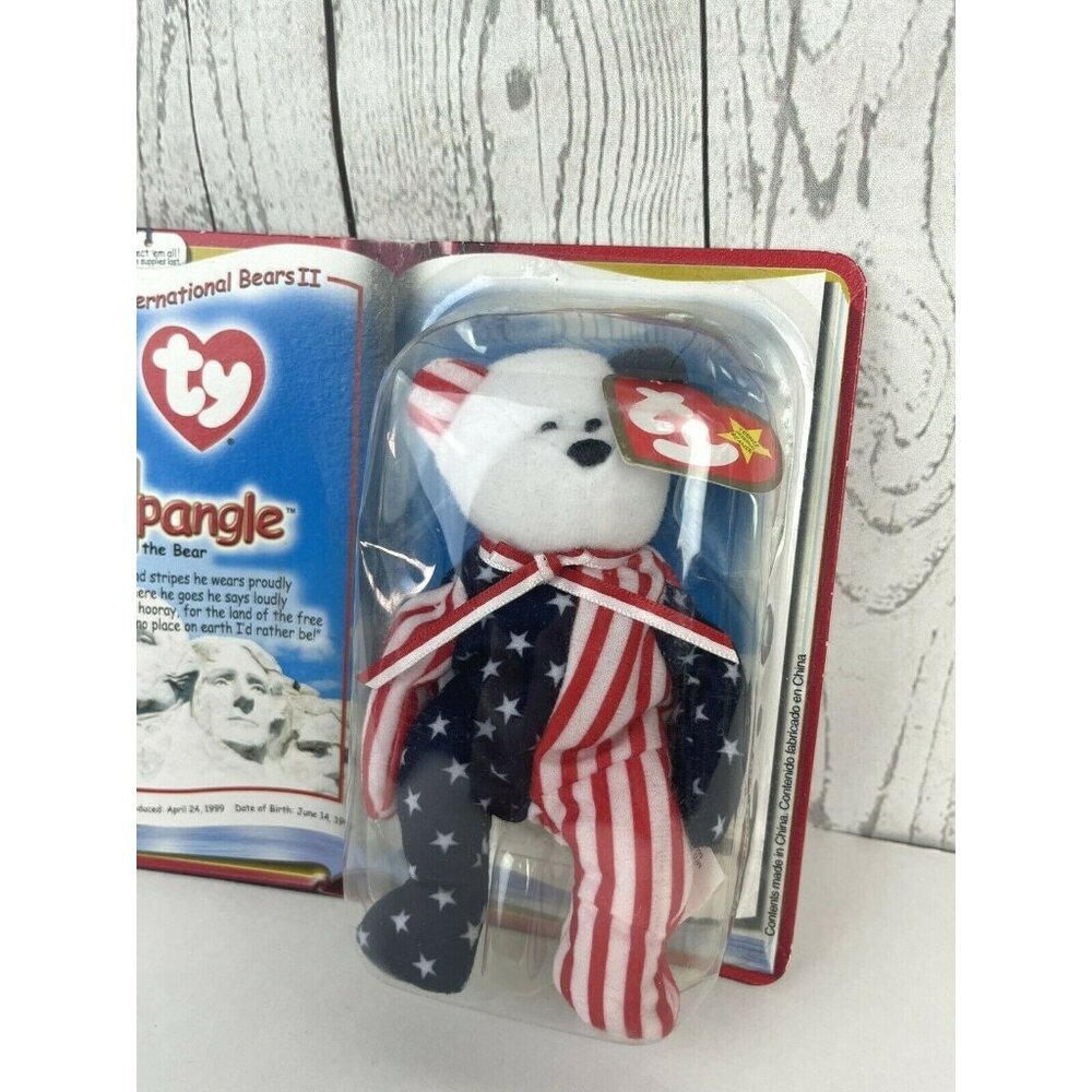 TY Teenie BEANIE BABIES "Spangle The BEAR" International 1999 Bears‎ McDonalds